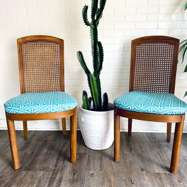 Pair of Cane Backed Chairs