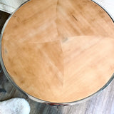 Pair of Raw Wood Milo Baughman Style End Tables