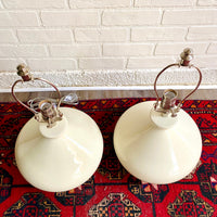 Pair of Cream Vintage Style Lamps