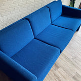 Mid Century Cobalt Blue 3-Seater Sofa