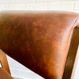 Pair of Brown Vinyl Backed MCM Occasional Chairs