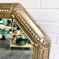 Gold with Patina Vintage Mirror