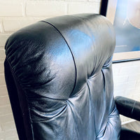 Eames Style Black Leather Chair