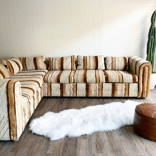 1970's Mid Century L-Shaped Sectional