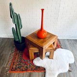 Pair of Lane Side Tables with Patterned Oak