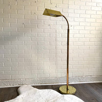 Vintage Brass Reading Floor Lamp