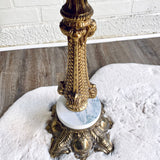 Faux Marble Pedestal Table