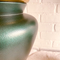 Southwest Brass Emerald  Leather Lamp