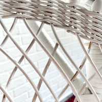 White Wicker Garden Rocker