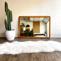 Mid Century Wood Mirror