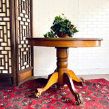 Vintage Clawfoot Table with Casters