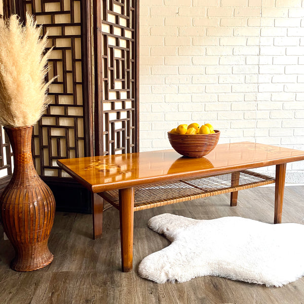 Asian Floral & Bamboo Inspired Coffee Table