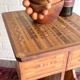 Vintage Moroccan Inspired Magazine Rack & Side Table