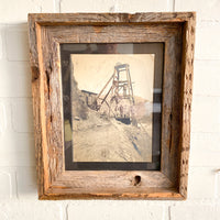 Frame Rustic Barnwood Vintage Oil Rig Photo