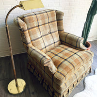 Vintage Plaid Lounge Chair