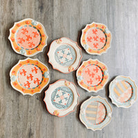 Set of 8 Hand-Painted Italian Ceramic Plates