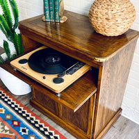 TV Record Stand - Top Rotates