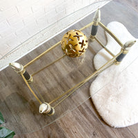 Brass & Black Horned Coffee Table