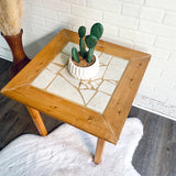 Handmade Rustic Tiled Side Table