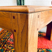 Pair of Lane Side Tables with Patterned Oak