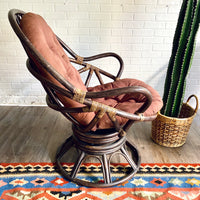 Pair of Vintage Bamboo Egg Chairs