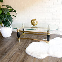 Brass & Black Horned Coffee Table