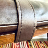 Leather Strapped Bench