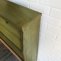 Vintage Avocado Green Full Headboard & Bedframe