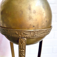 Vintage Brass Orb with Pedestal