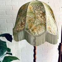 Swag Standing Lamp with Fringed Shade