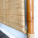 Vintage Full or Twin Bamboo Headboard