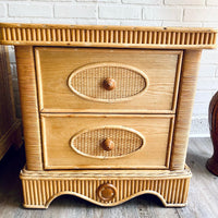 Pair of Bamboo Nightstands