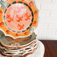 Set of 8 Hand-Painted Italian Ceramic Plates