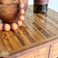 Vintage Moroccan Inspired Magazine Rack & Side Table