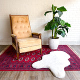 Vintage Cane and Velvet Recliner