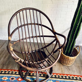 Pair of Vintage Bamboo Egg Chairs