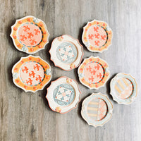 Set of 8 Hand-Painted Italian Ceramic Plates