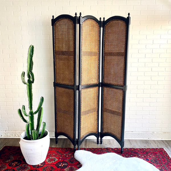 Dual-Sided Cane Webbed Privacy Screen