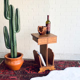 Vintage Moroccan Inspired Magazine Rack & Side Table