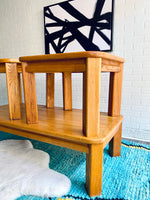 Set of 3 - Oak Side Tables with Coffee table