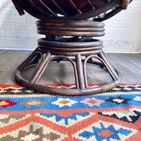 Pair of Vintage Bamboo Egg Chairs