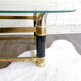 Brass & Black Horned Coffee Table