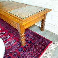 Hand Carved Vintage Coffee Table