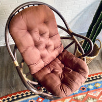 Pair of Vintage Bamboo Egg Chairs