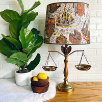 Vintage Americana Eagle & Scale Lamp