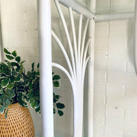 Vintage White Bamboo Wall Unit