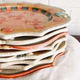 Set of 8 Hand-Painted Italian Ceramic Plates