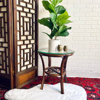 Dark Bamboo Side Table