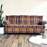 Vintage Plaid Sleeper Sofa