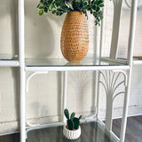 Vintage White Bamboo Wall Unit